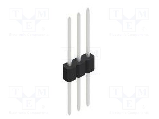 Connector: pin strips; pin header; male; PIN: 3; 1.27mm; THT; 1x3