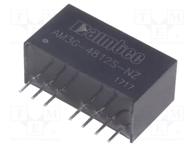 Converter: DC/DC; 3W; Uin: 36÷75V; 12VDC; Iout: 250mA; SIP8; 4.9g