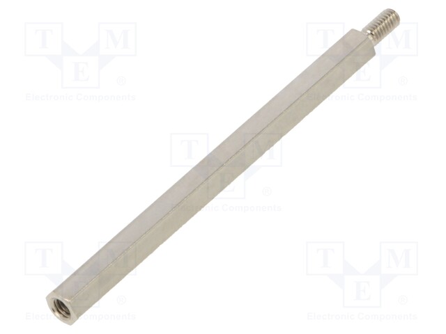 Screwed spacer sleeve; Int.thread: M2,5; 50mm; Ext.thread: M2,5