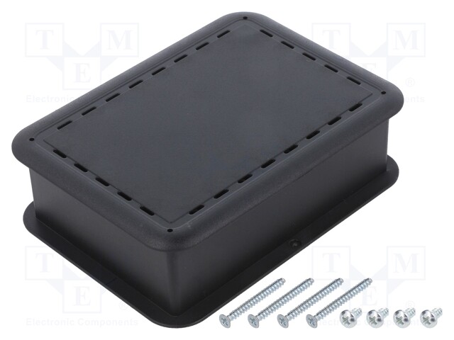 Enclosure: multipurpose; X: 73.7mm; Y: 100.8mm; Z: 29.2mm; black