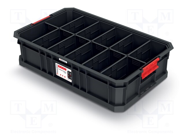 Container: collective; with partitions; black; 520x327x125mm