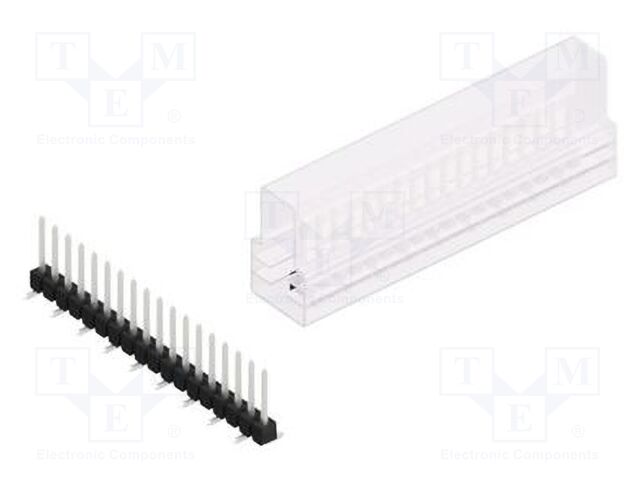 Connector: pin strips; pin header; male; PIN: 18; 2.54mm; SMT; 1x18
