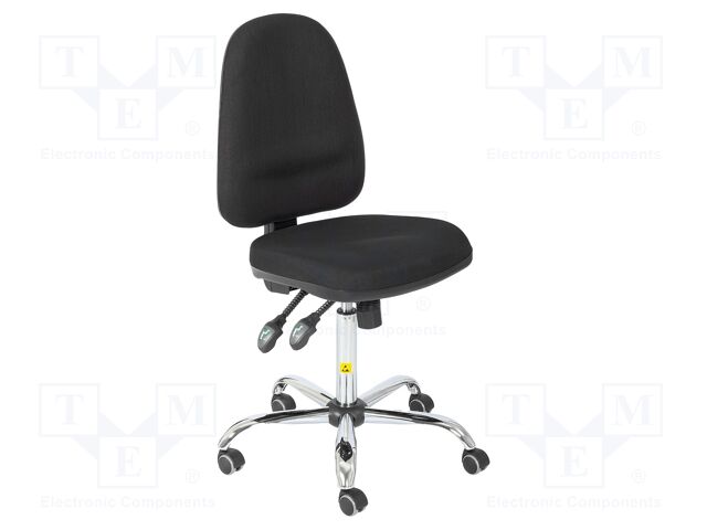 Chair; ESD; Seat dim: 460x430mm; Back dim: 440x510mm; 580÷760mm