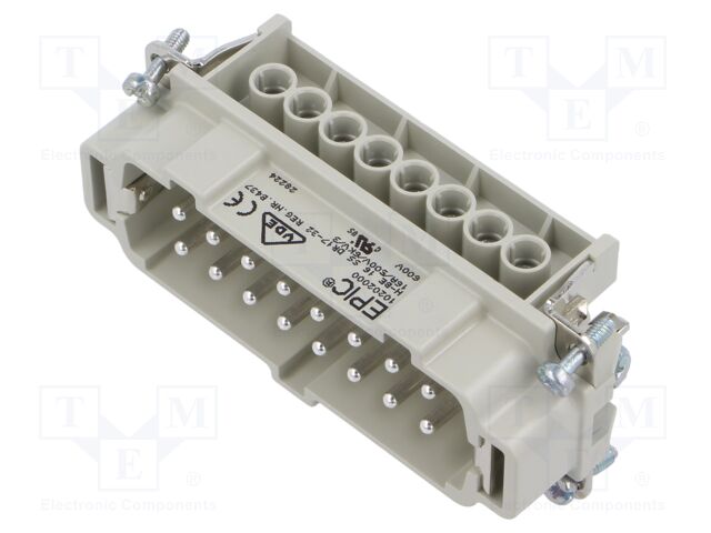 Connector: HDC; contact insert; male; EPIC H-BE; PIN: 16; 24+PE