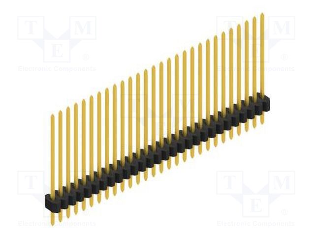Connector: pin strips; pin header; male; PIN: 28; 1.27mm; THT; 1x28