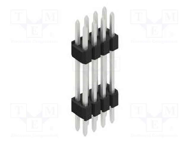 Connector: pin strips; pin header; male; PIN: 8; 1.27mm; THT; 2x4