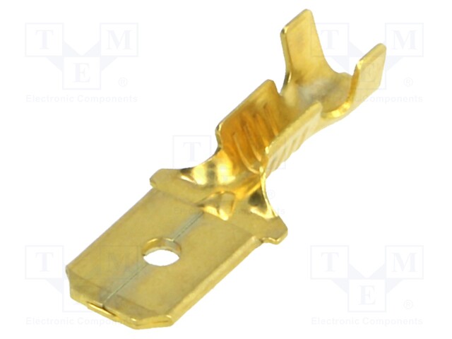 Terminal: flat; 6.3mm; 0.8mm; male; 0.5÷1mm2; crimped; for cable