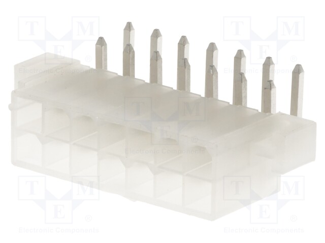 Socket; wire-board; male; Mini-Fit Jr; 4.2mm; PIN: 14; THT; holders