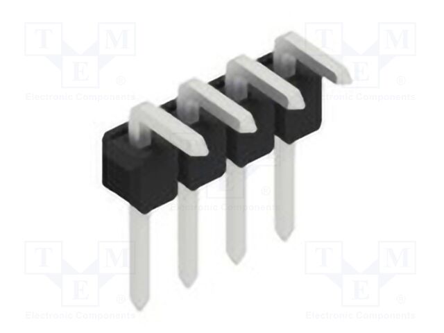 Connector: pin strips; pin header; male; PIN: 4; 2.54mm; THT; 1x4