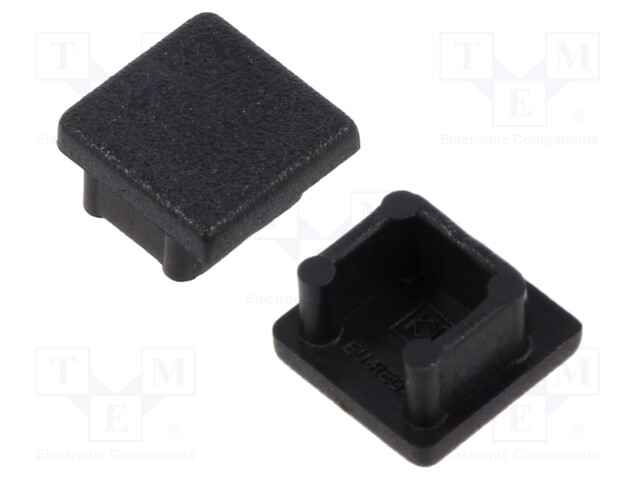Cap for LED profiles; black; ABS; with the inscription TOPMET