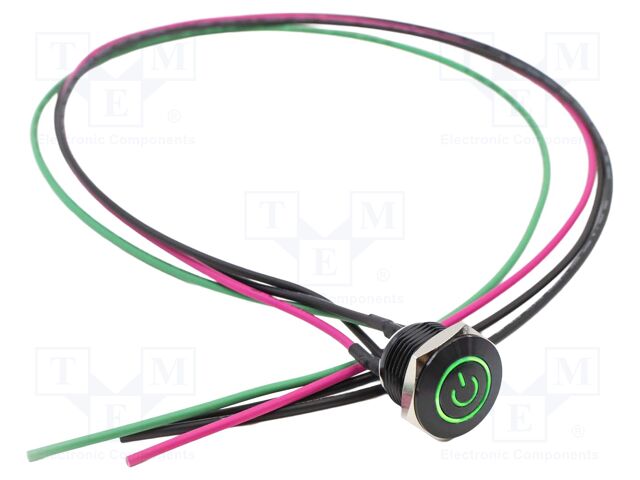 Switch: vandal resistant; Pos: 2; SPST-NO; 2A/36VDC; IP67; OFF-(ON)