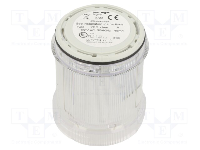 Signaller: lighting; LED; transparent; Usup: 110÷120VAC; IP66