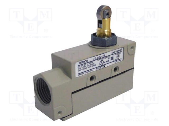 Limit switch; oblong metal roller Ø12,7mm; SPDT; 10A; max.250VAC