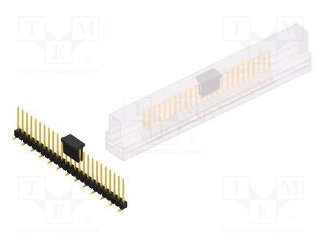 Connector: pin strips; pin header; male; PIN: 25; 2.54mm; SMT; 1x25