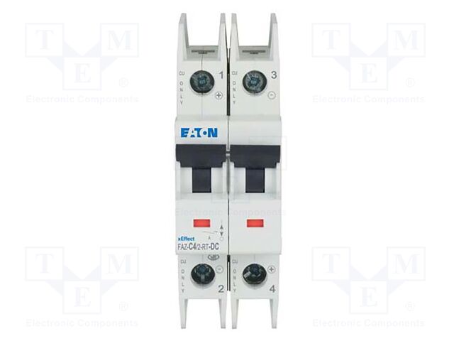 Circuit breaker; 220VDC; Inom: 4A; Poles: 2; for DIN rail mounting