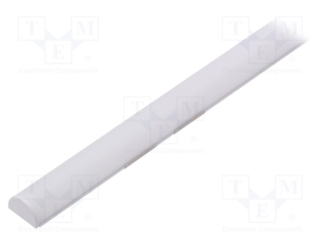 Profiles for LED modules; white; surface; white; L: 1m; aluminium