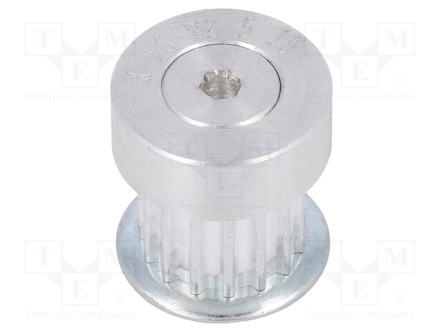 Belt pulley; T2.5; W: 4; 6mm; whell width: 16mm; Ø: 11.4mm; aluminium