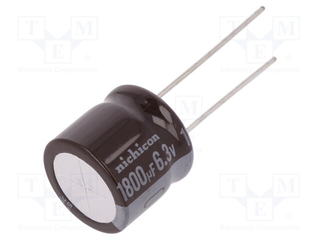 Capacitor: electrolytic; low impedance; THT; 1800uF; 6.3VDC; ±20%