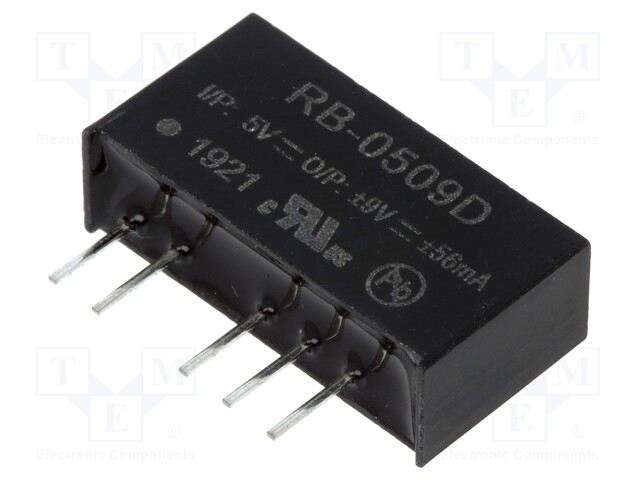 Converter: DC/DC; 1W; Uin: 4.5÷5.5V; Uout: 9VDC; Uout2: -9VDC; SIP7