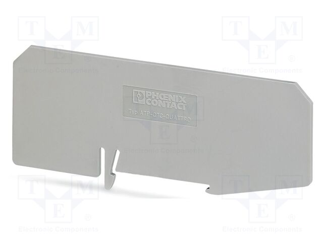 Separating plate; L: 46mm; W: 2mm; H: 104.4mm; Body: grey