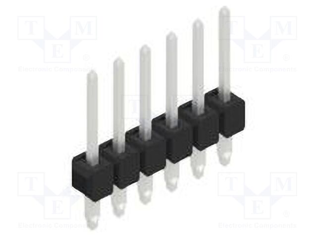 Connector: pin strips; pin header; male; PIN: 6; 2.54mm; THT; 1x6