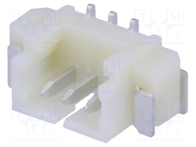 Socket; wire-board; male; 1.25mm; PIN: 3; SMT; 125V; 1A; tinned