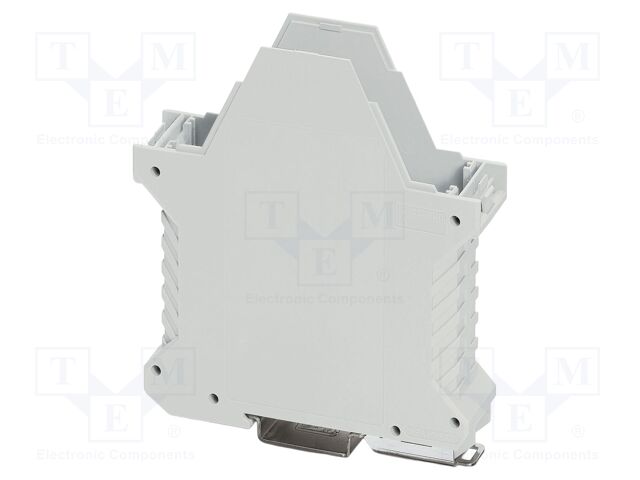 Enclosure base; with FE contact; grey; UL94V-0; ME 22,5; Y: 99mm