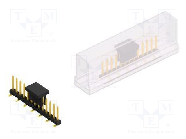 Connector: pin strips; pin header; male; PIN: 13; 2mm; SMT; 1x13