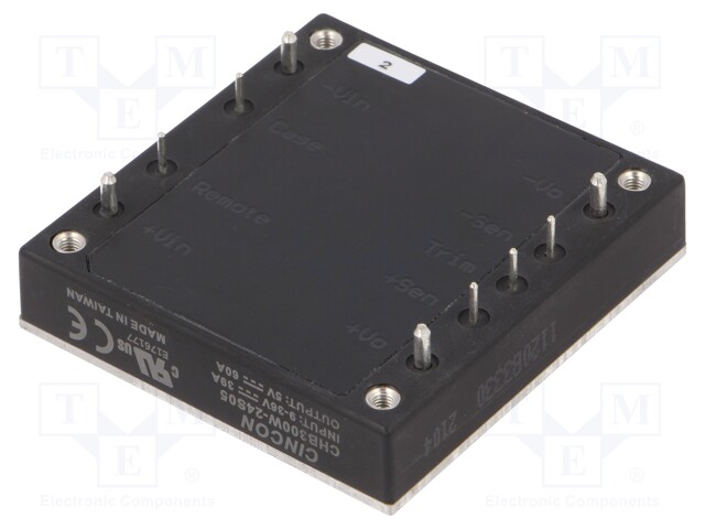 Converter: DC/DC; 300W; Uin: 9÷36V; 24VDC; Iout: 60A; 57.9x61x12.7mm