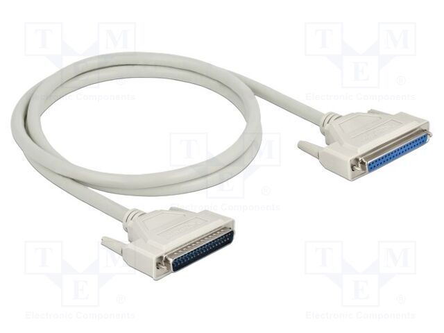 Cable; D-Sub 37pin socket,D-Sub 37pin plug; Len: 1m; beige