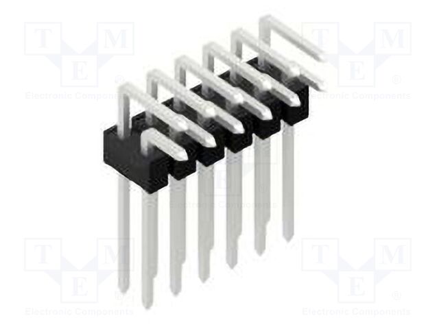 Connector: pin strips; pin header; male; PIN: 12; 2.54mm; THT; 2x6