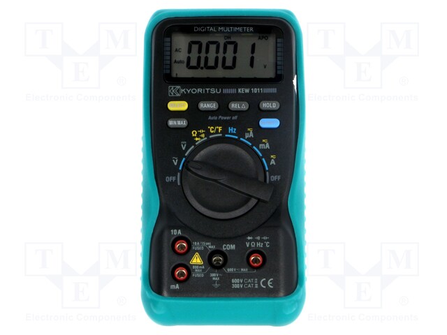 Digital multimeter; LCD (6000); 2,5x/s; VDC: 0,1m÷600m/6/60/600V