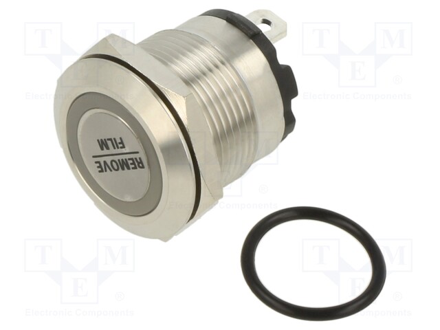 Switch: vandal resistant; Pos: 2; SPST-NO; 20A/220VAC; IP40; blue