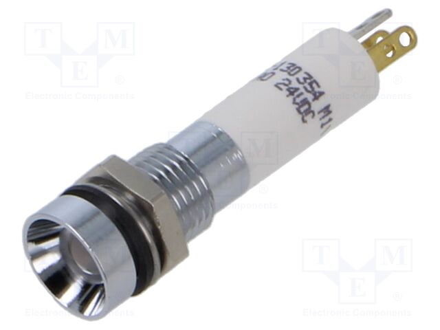 Indicator: LED; recessed; red/green; 24VDC; Ø8mm; ØLED: 5mm; 17