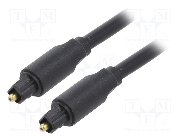 Cable; Toslink plug,both sides; 3m; Plating: gold-plated; black