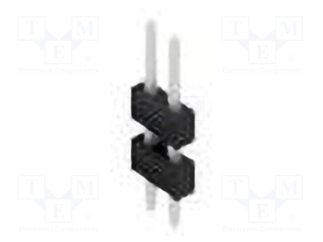 Connector: pin strips; pin header; male; PIN: 2; 2.54mm; THT; 2x1