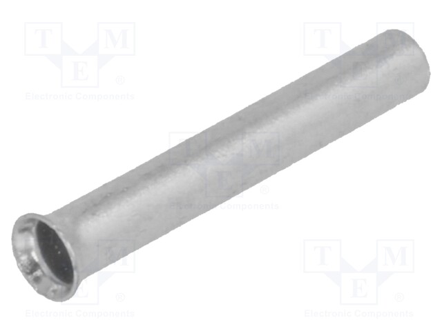 Bootlace ferrule; non-insulated; copper; 1mm2; 12mm; tinned