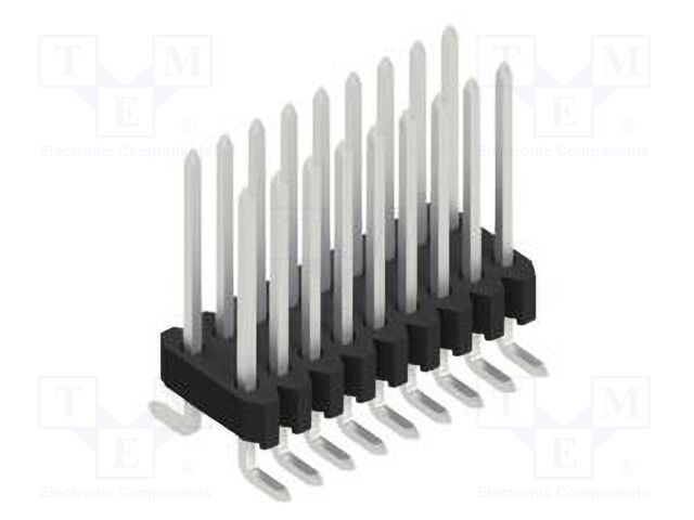 Connector: pin strips; pin header; male; PIN: 18; 1.27mm; SMT; 2x9