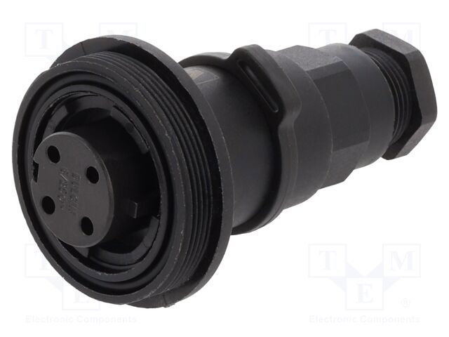 Connector: circular; plug; female; PIN: 4; 10A; 277V; IP68,IP69K