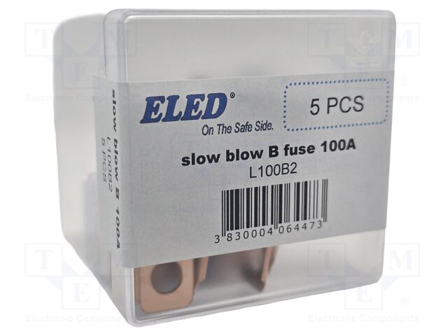 Fuse: fuse; 100A; 32VDC; automotive; 22.2mm; 22.2x15.2x45mm