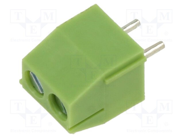 PCB terminal block; angled 90°; 3.5mm; ways: 2; on PCBs; terminal