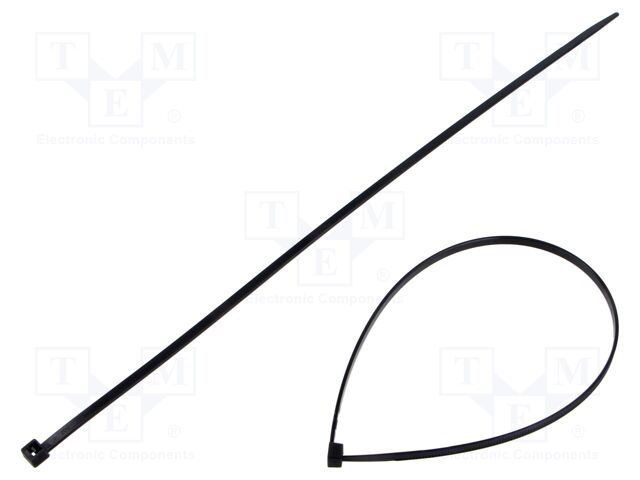 Cable tie; L: 360mm; W: 4.8mm; black; polyamide; Ømax: 100mm; UL94V-2