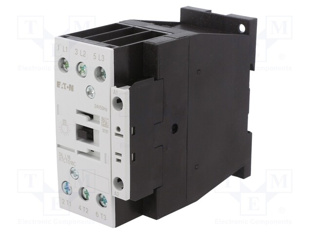 Contactor: 3-pole; NO x3; 24VAC; 18A; DIN,on panel; DILL18; 690V