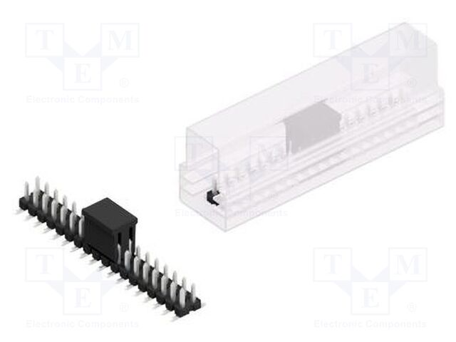 Connector: pin strips; pin header; male; PIN: 36; 2.54mm; SMT; 2x18