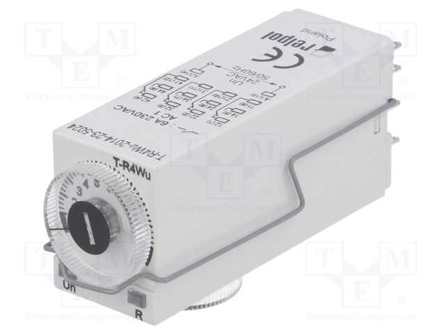 Timer; 0,1s÷100h; 4PDT; 250VAC/6A; 24VAC; DIN,socket,on panel