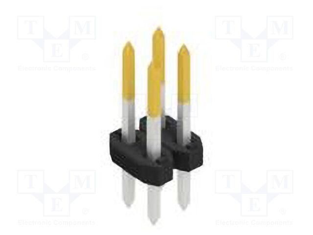 Connector: pin strips; pin header; male; PIN: 4; 2mm; THT; 2x2; 100V