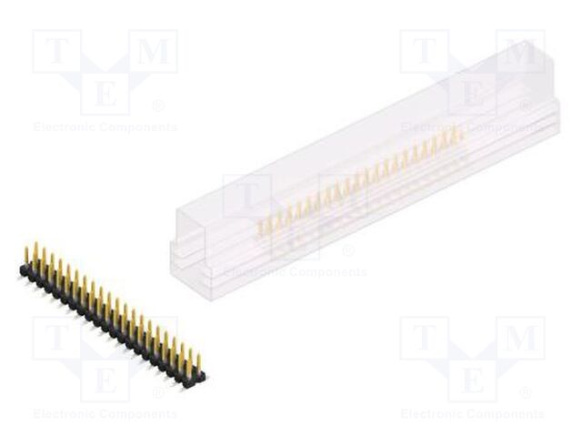 Connector: pin strips; pin header; male; PIN: 42; 2.54mm; SMT; 2x21