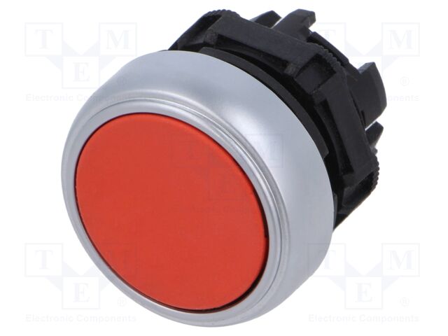Switch: push-button; 22mm; Stabl.pos: 2; red; IP66,IP67,IP69K; flat