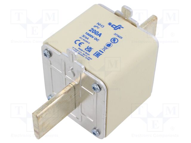 Fuse: fuse; gPV; 200A; 1kVDC; ceramic,silver; NH3