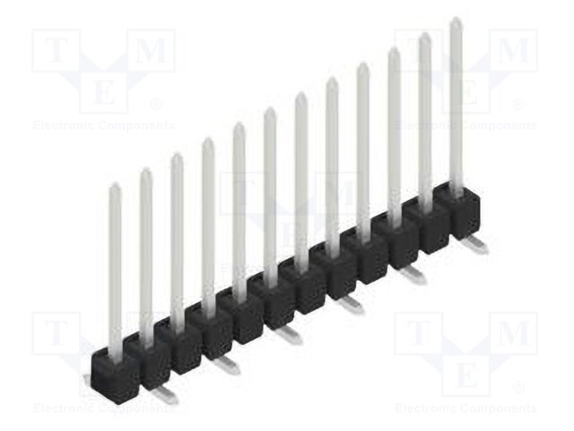 Connector: pin strips; pin header; male; PIN: 12; 2.54mm; SMT; 1x12